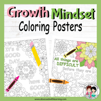Growth Mindset Coloring Pages, Coloring Sheets, Coloring Posters