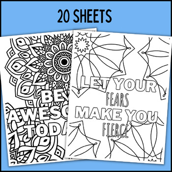 Growth Mindset Coloring Sheet | Motivational sheets by VP's Classroom