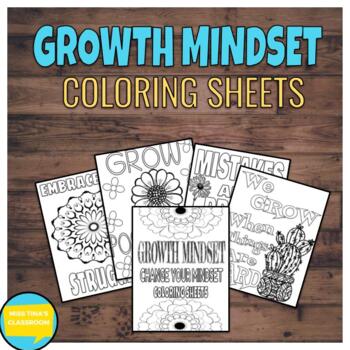 Preview of Growth Mindset: Coloring Sheets FREE UPDATES