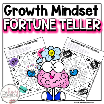 Preview of Growth Mindset Cootie Catcher Fortune Teller Craft Activity