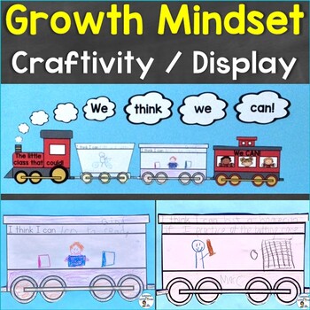 Preview of Growth Mindset Bulletin Board Classroom Display, Craft, Writing Activity