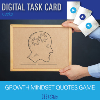 Preview of Growth Mindset - DIGITAL TASK CARDS!