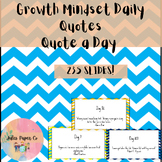Growth Mindset Daily Quotes- August to July Google Slides