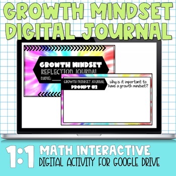 Preview of Growth Mindset Digital Reflection Journal