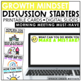 Growth Mindset Activities - Discussion Starters Prompts - Digital