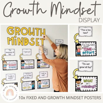 Preview of Growth Mindset Posters and Display