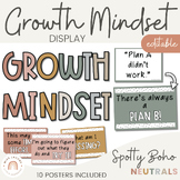 Growth Mindset Display | SPOTTY BOHO | Editable Neutral Ra