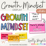 Growth Mindset Display | SPOTTY BRIGHTS | Editable Rainbow