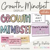 Growth Mindset Display | SPOTTY PASTELS | Editable Muted R