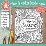 Growth Mindset Doodle Coloring Pages / Posters