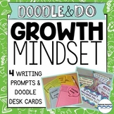 Growth Mindset Doodle Desk Cards and Writing Prompts