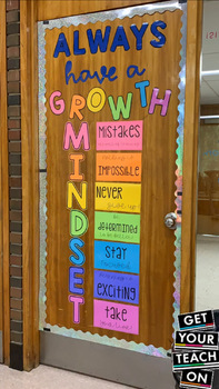 Growth Mindset Door Kit by Jacqueline Wilkom | Teachers Pay Teachers