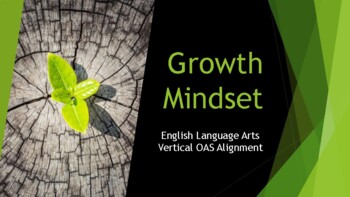 Preview of Growth Mindset ELA - OAS Vertical Alignment Cards