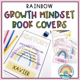 Growth Mindset Editable Book Covers | Modern Pastel Rainbow
