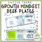 Growth Mindset Editable Desk Name Tags {Cactus / Succulent theme}