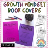 Growth Mindset Editable Book Covers - Editable Subject Pag