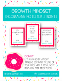 Growth Mindset Encouraging Notes to Students