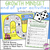 Preview of Growth Mindset End of the Year Activities Dice Games