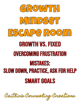 Preview of Growth Mindset Escape Room
