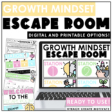 Growth Mindset Escape Room - Digital Slides - Printable Ta