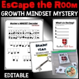 Growth Mindset Escape Room | EDITABLE | Digital Version Included