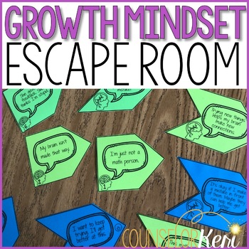 Preview of Growth Mindset Escape Room: Growth Mindset Activity for School Counseling