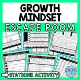 Growth Mindset Escape Room Stations - Reading Comprehensio