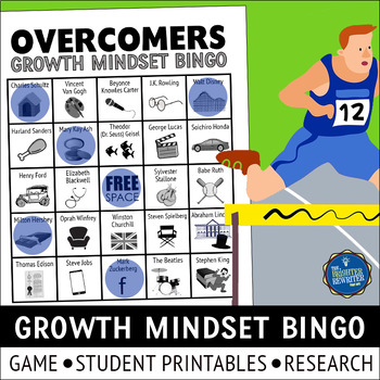 Preview of Growth Mindset Famous Failures Bingo Game Activities