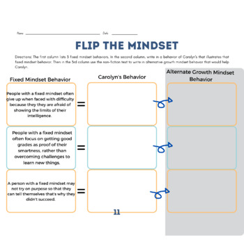 No-Prep Growth Mindset Fiction & Non-Fiction Passages with Activities