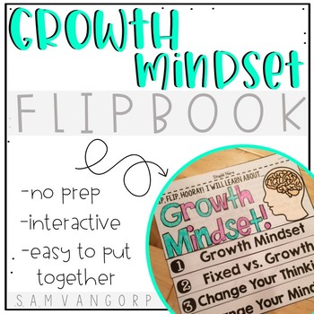 Preview of Growth Mindset Flip Book (NO PREP)