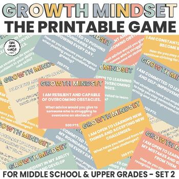 Preview of Growth Mindset Game | Reflections | Affirmations | Printable | BOHO SET 2