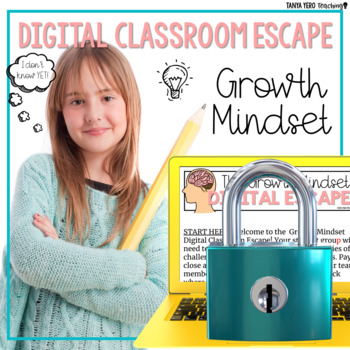 Preview of Growth Mindset Digital Escape Room Back to School Activities