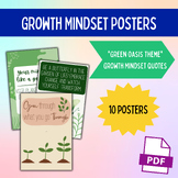Growth Mindset Green Oasis - Nature Theme - Poster Set (Portrait)