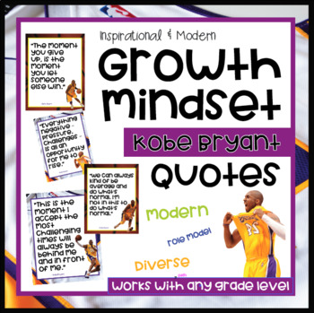 Preview of Growth Mindset: Inspirational Poster Quotes - Kobe Bryant