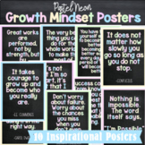 Growth Mindset Inspirational Posters Pastel Neon Freebie