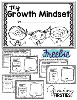 Preview of Growth Mindset Interactive Mini-Book {Freebie}