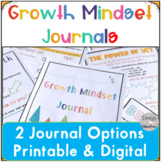 Growth Mindset Journal | Mindfulness Activities | SEL Worksheets