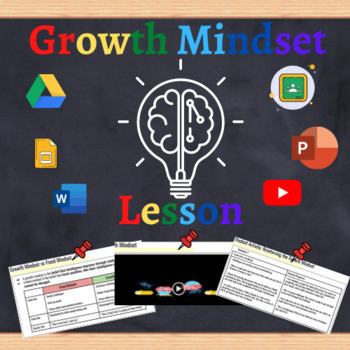 Preview of Growth Mindset Lesson for Middle Schoolers-High Schoolers SEL ACTIVITY INCLUDED
