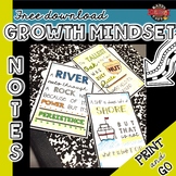 Growth Mindset Lunch Notes or Notebook Notes