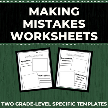 Preview of Growth Mindset - Making Mistakes Worksheet