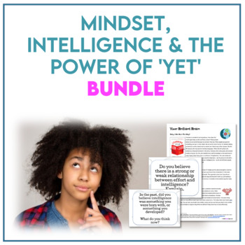 Preview of Growth Mindset, Metacognition Strategies & Power of Yet BUNDLE for Middle School