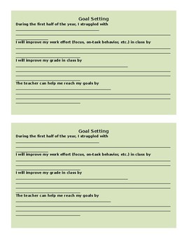 Preview of Growth Mindset Mid-Year Self-Assessment and Goal Setting