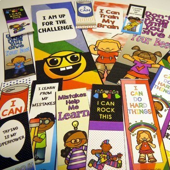 growth mindset motivational bookmarks by tammys toolbox tpt