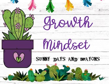 Growth Mindset ~ Motivational Posters ~ Cacti and Succulents | TPT