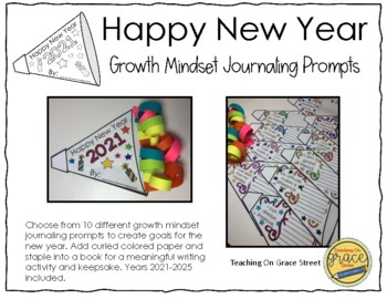 Preview of Growth Mindset New Years Goal Writing Activity