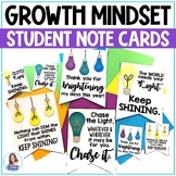 Growth Mindset Note Cards - End of the Year Note to Studen