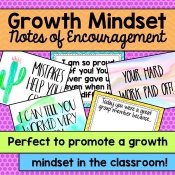 Preview of Growth Mindset Notes of Encouragement