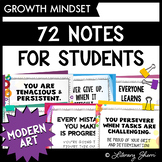 GROWTH MINDSET: 72 Motivational Notes for Students (Modern Art)