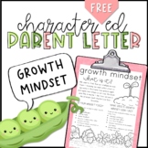 Growth Mindset Parent Letter | FREEBIE | Character Educati