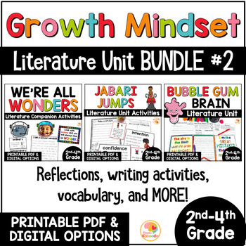 Preview of Growth Mindset Activities for Picture Books BUNDLE #2: We're All Wonders & MORE!